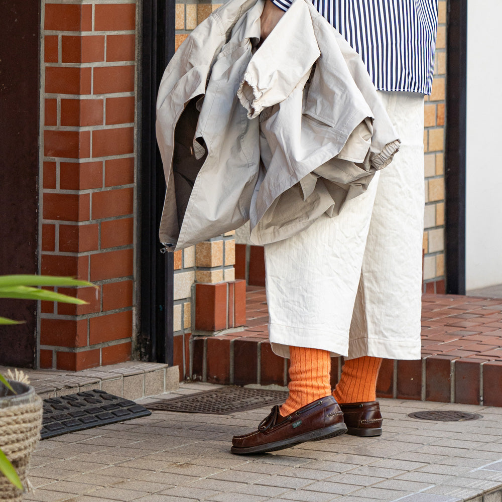 ROTOTO COTTON WOOL RIBBED CREW SOCKS