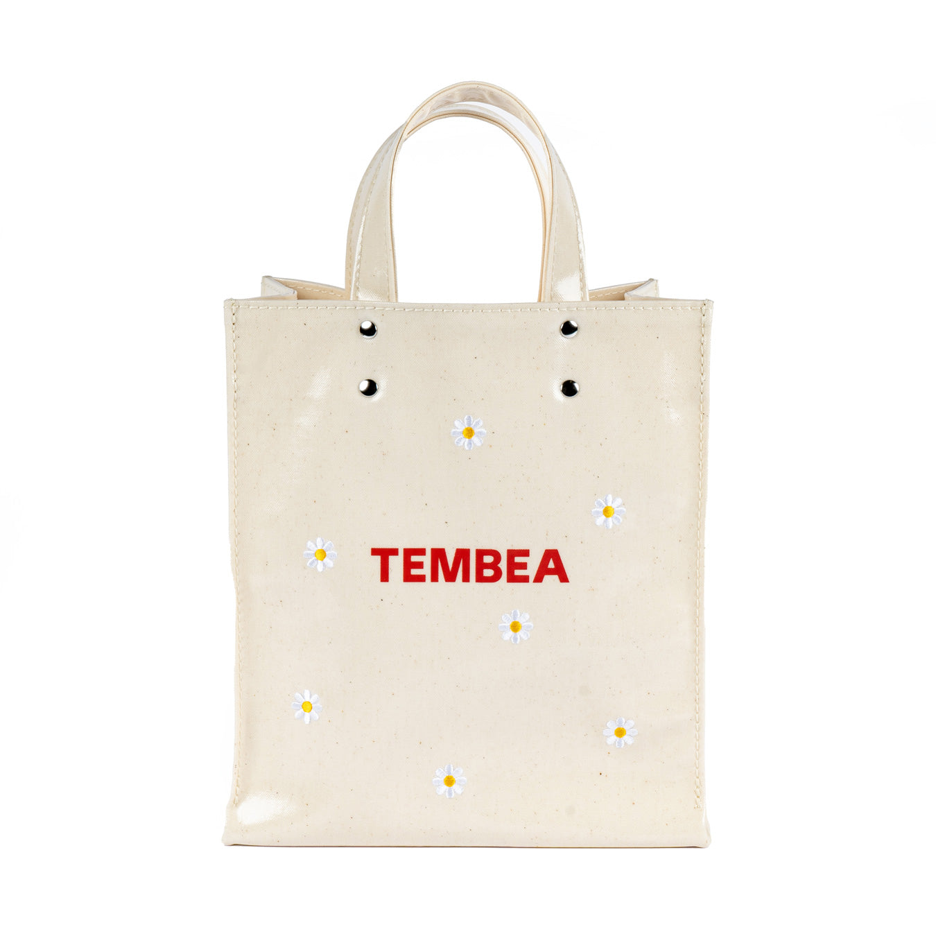 TEMBEA×Friday PAPER TOTE SMALL "Flower Embroidery" NATURAL