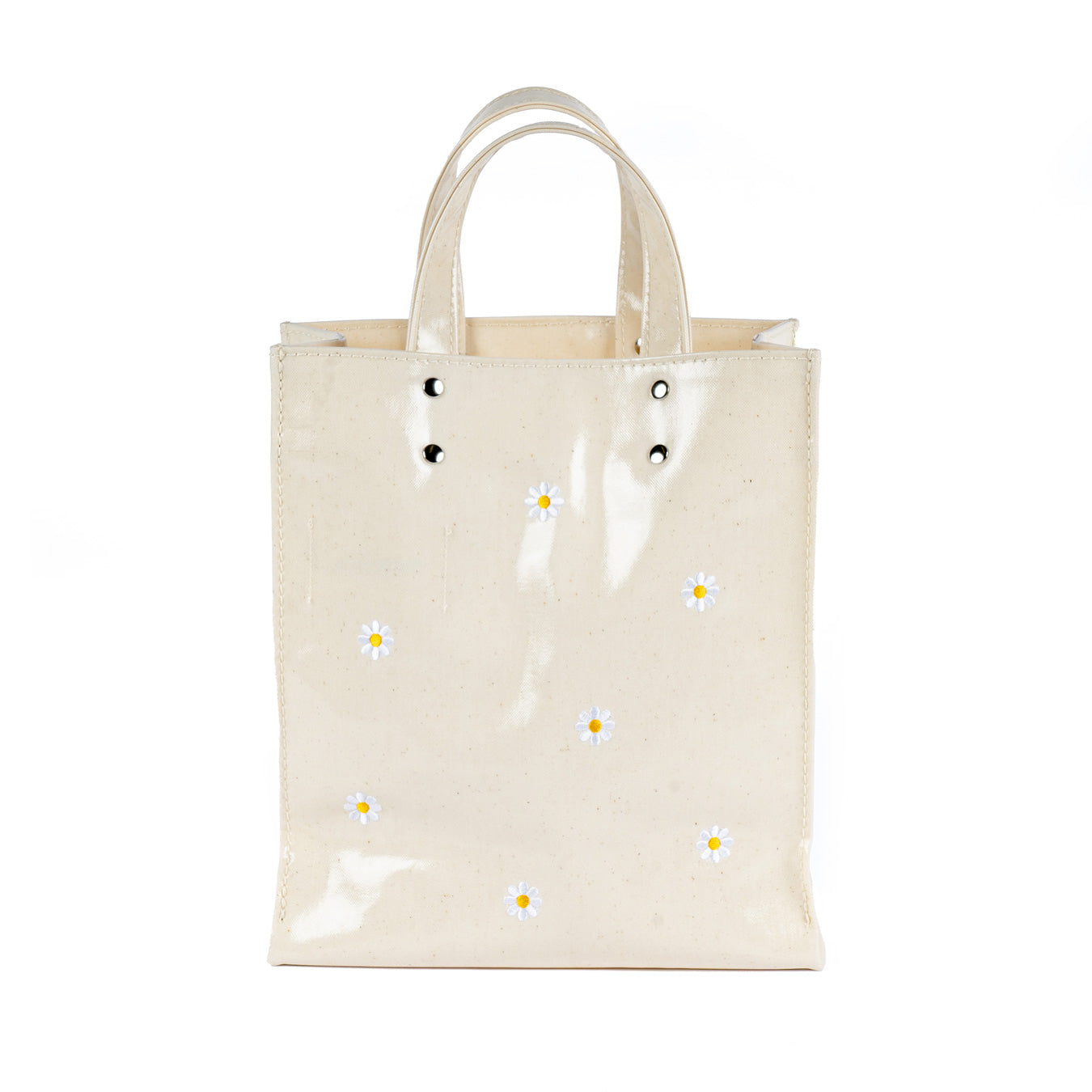 TEMBEA×Friday PAPER TOTE SMALL "Flower Embroidery" NATURAL