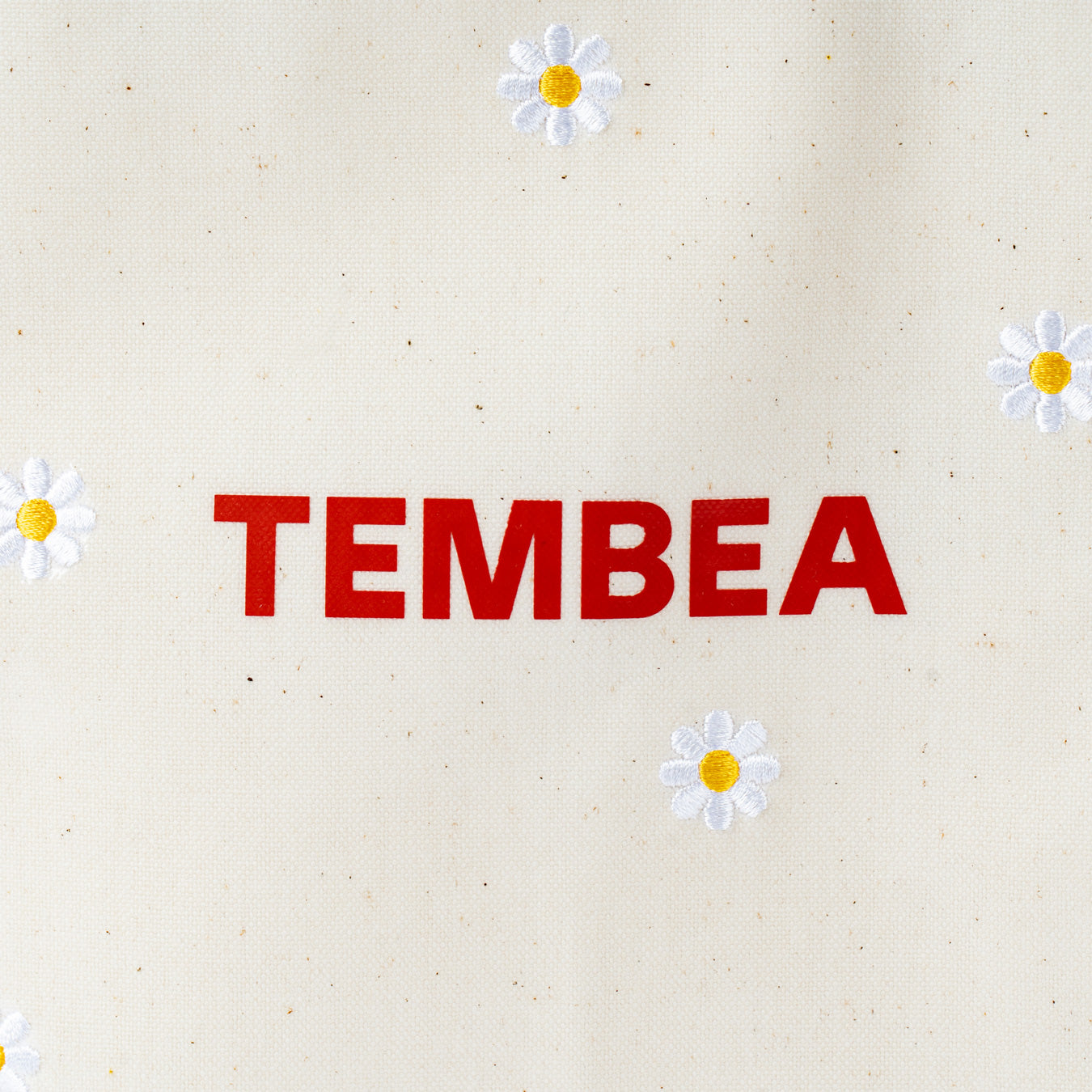 TEMBEA×Friday PAPER TOTE SMALL "Flower Embroidery" NATURAL
