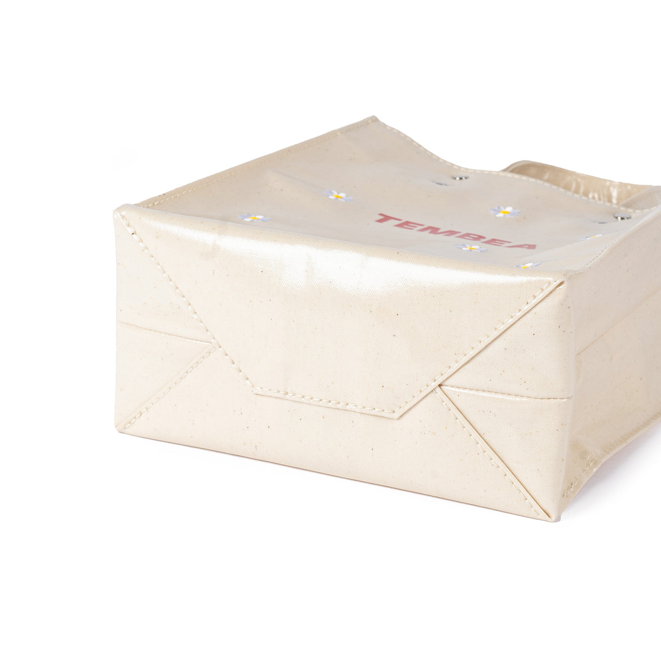 TEMBEA×Friday PAPER TOTE SMALL "Flower Embroidery" NATURAL