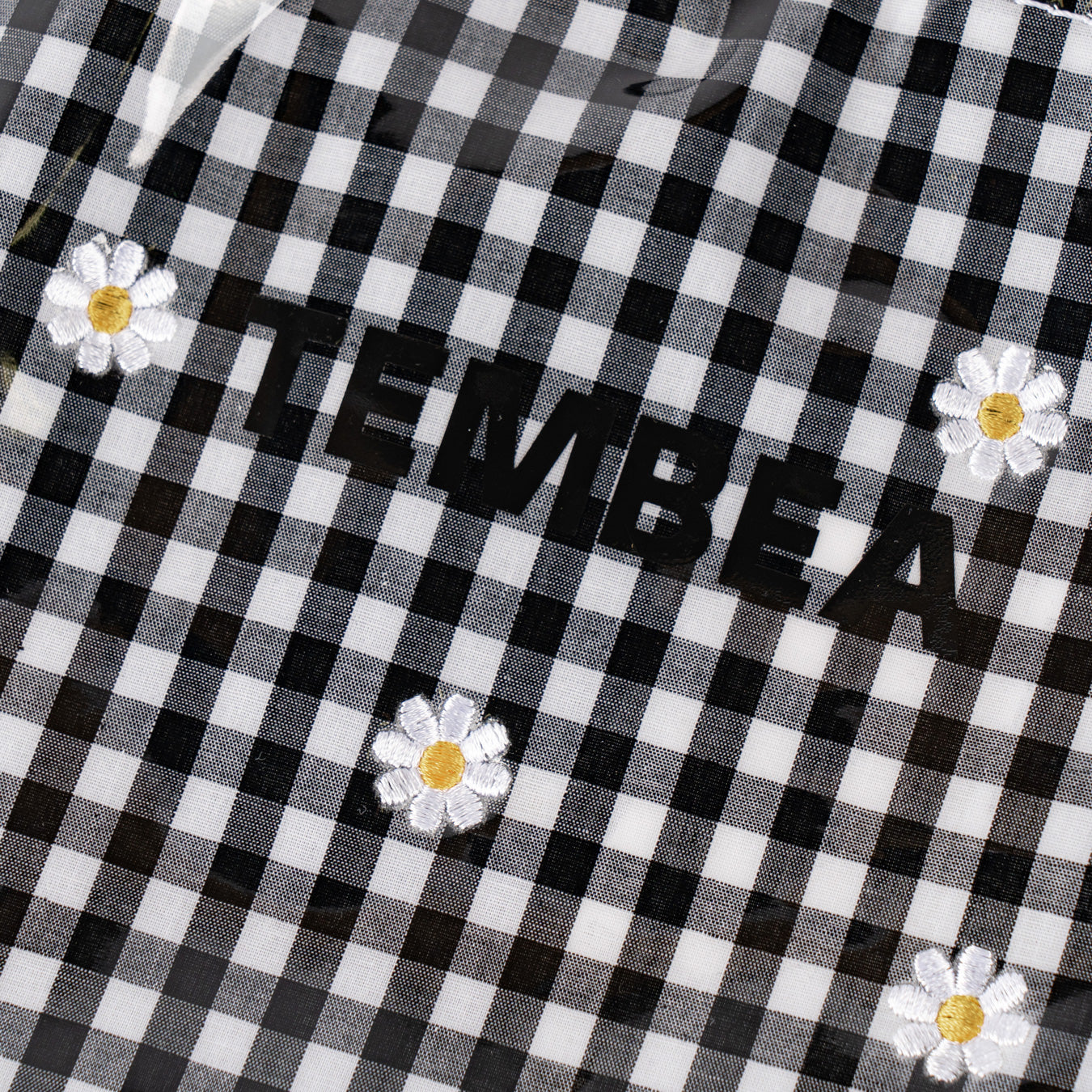 TEMBEA×Friday POCHETTE "Flower Embroidery" GINGHAM BLACK