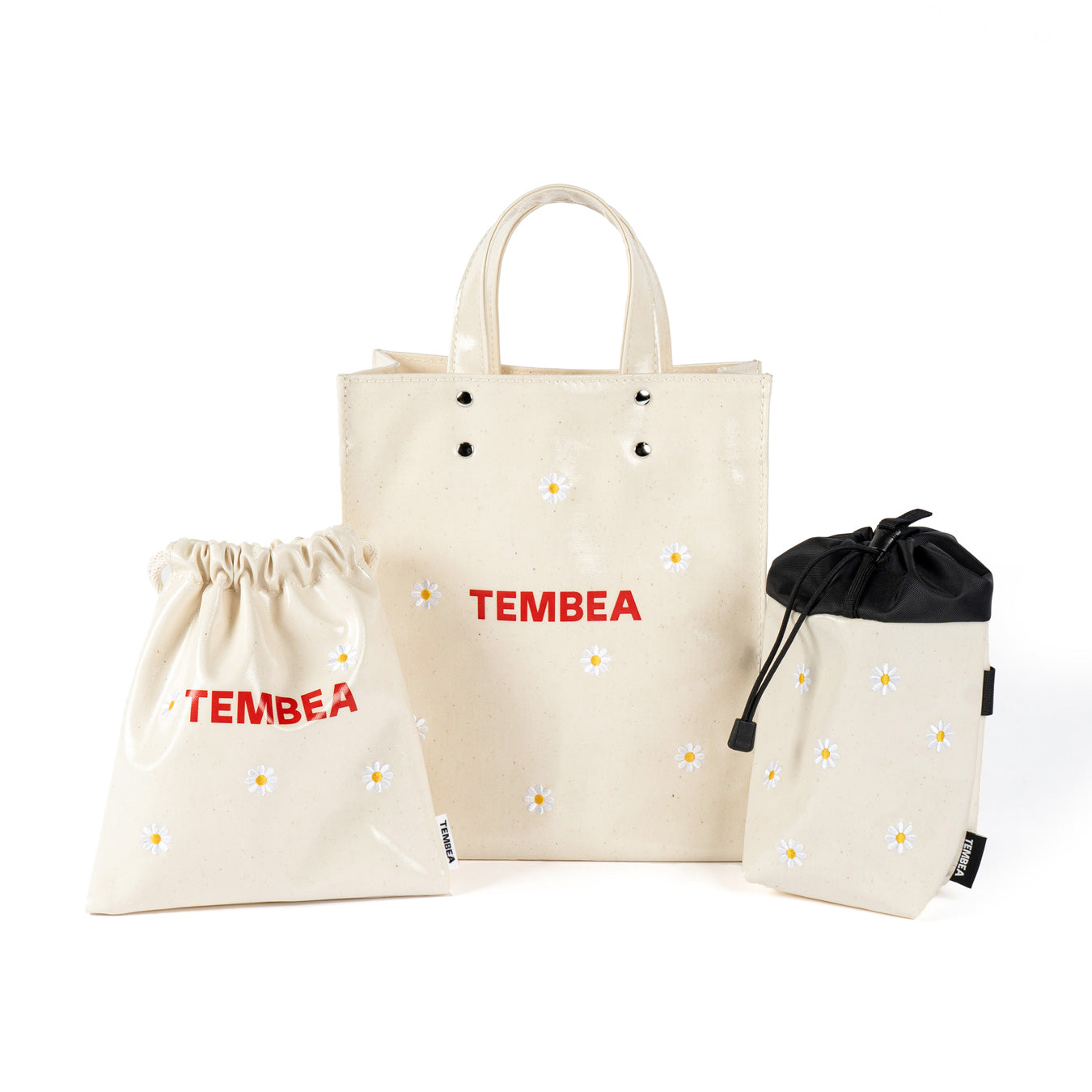 TEMBEA×Friday STEM BAG "Flower Embroidery" NATURAL