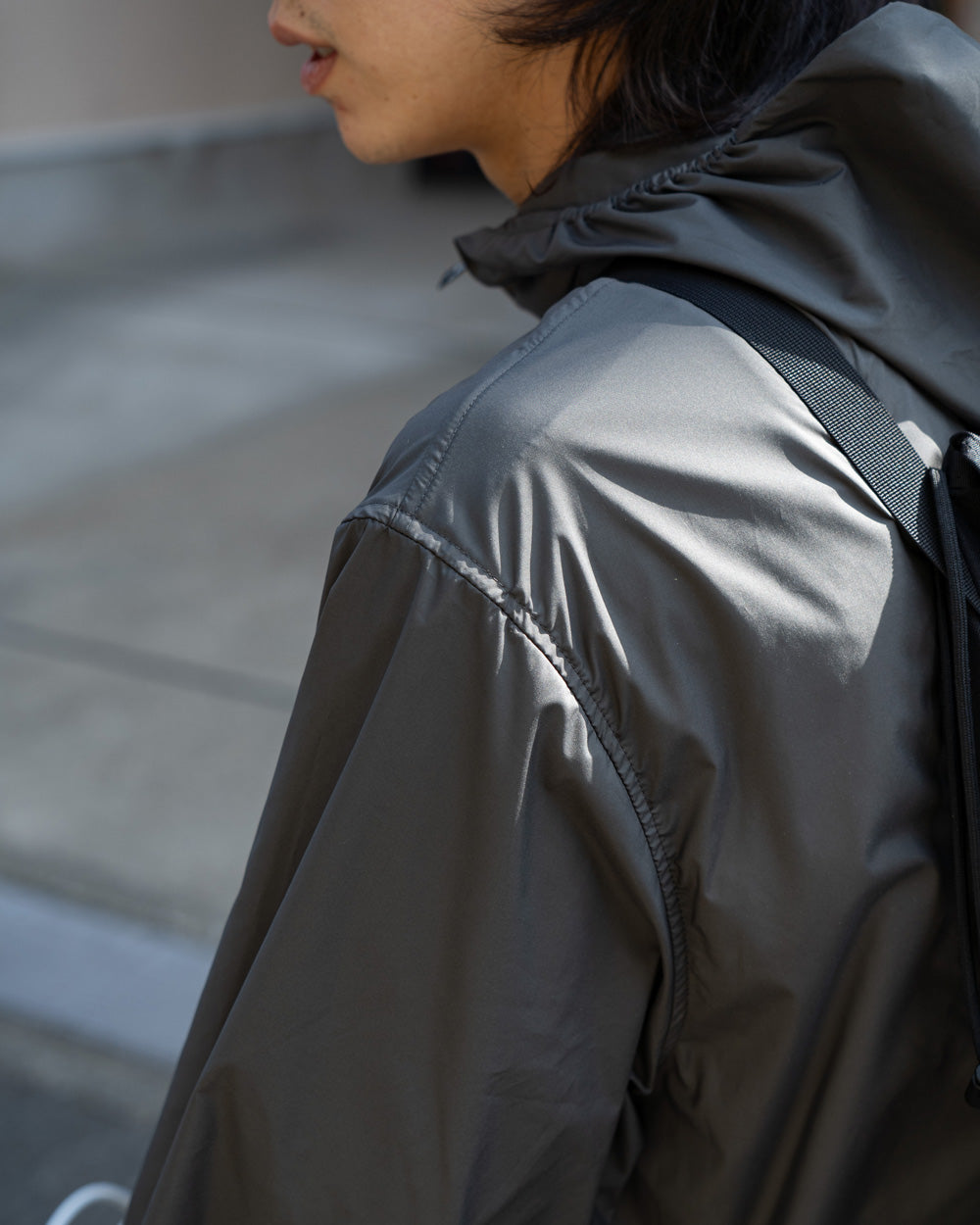 Americana Stretch Taffeta Anorak Hoodie