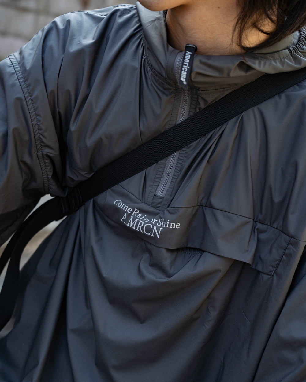 Americana Stretch Taffeta Anorak Hoodie