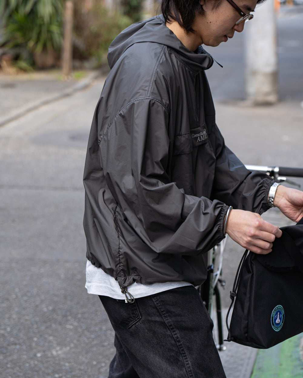 Americana Stretch Taffeta Anorak Hoodie