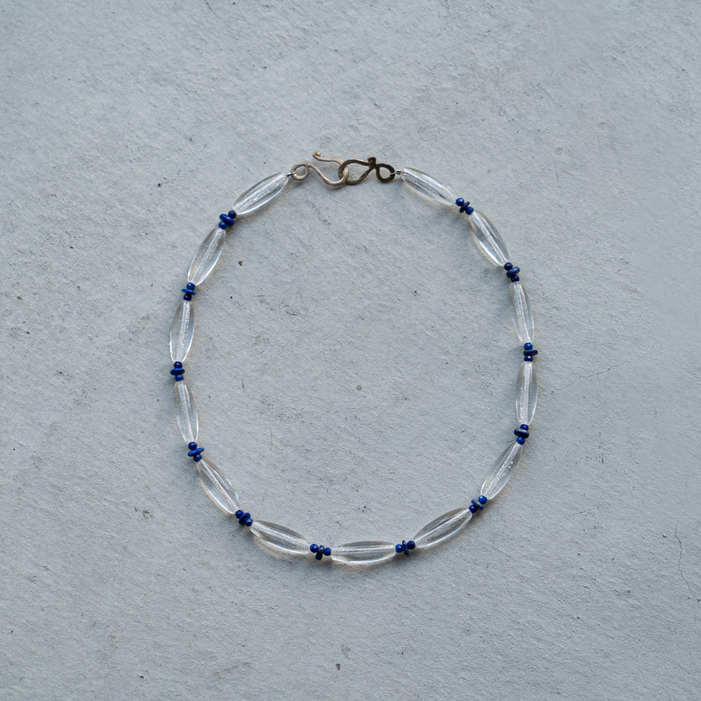 Melanie Decourcey Czech glass beads alternating with Lapiz Lazuli