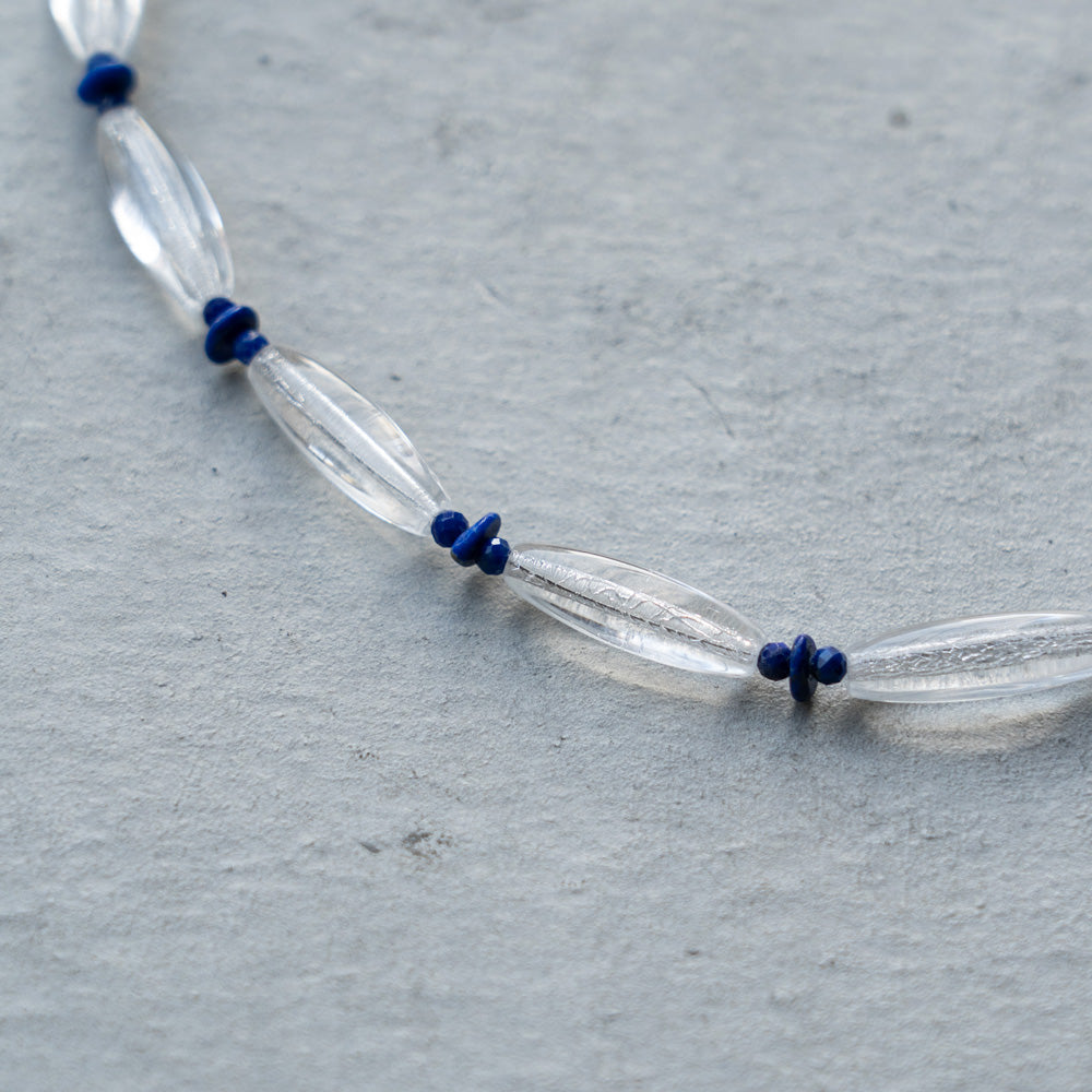 Melanie Decourcey Czech glass beads alternating with Lapiz Lazuli