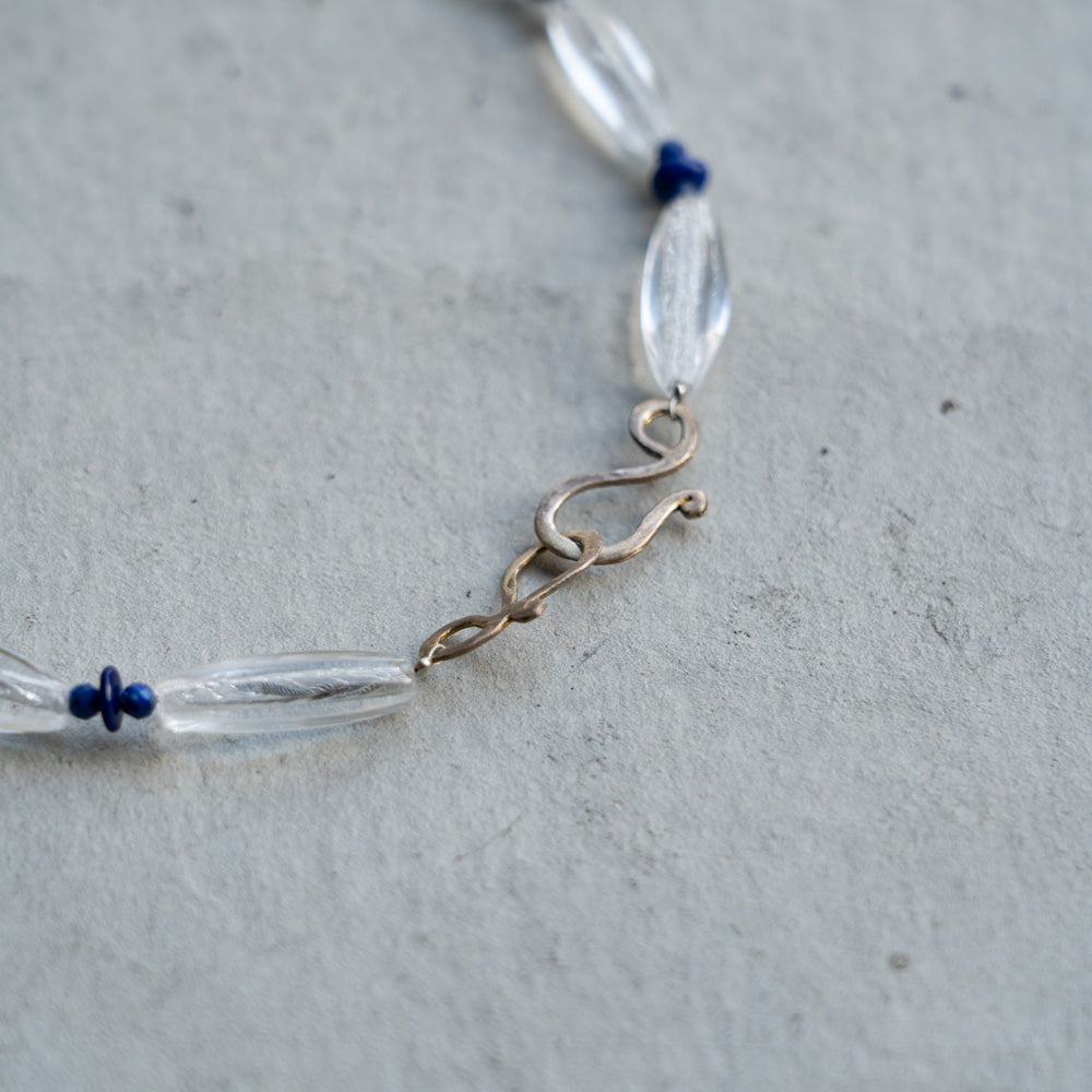 Melanie Decourcey Czech glass beads alternating with Lapiz Lazuli
