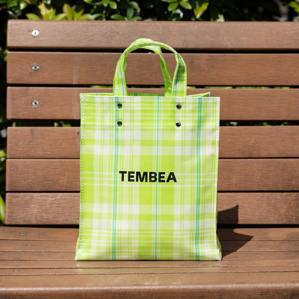 TEMBEA PAPER TOTE SMALL -MADRAS CHECK
