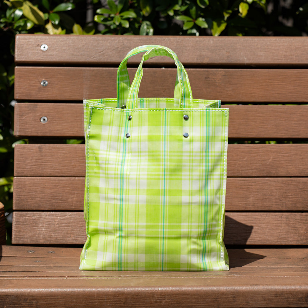 TEMBEA PAPER TOTE SMALL -MADRAS CHECK