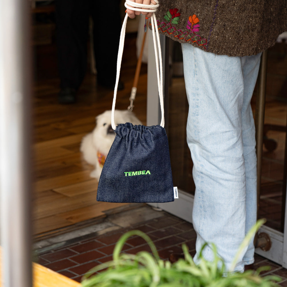 TEMBEA 巾着POCHETTE DENIM