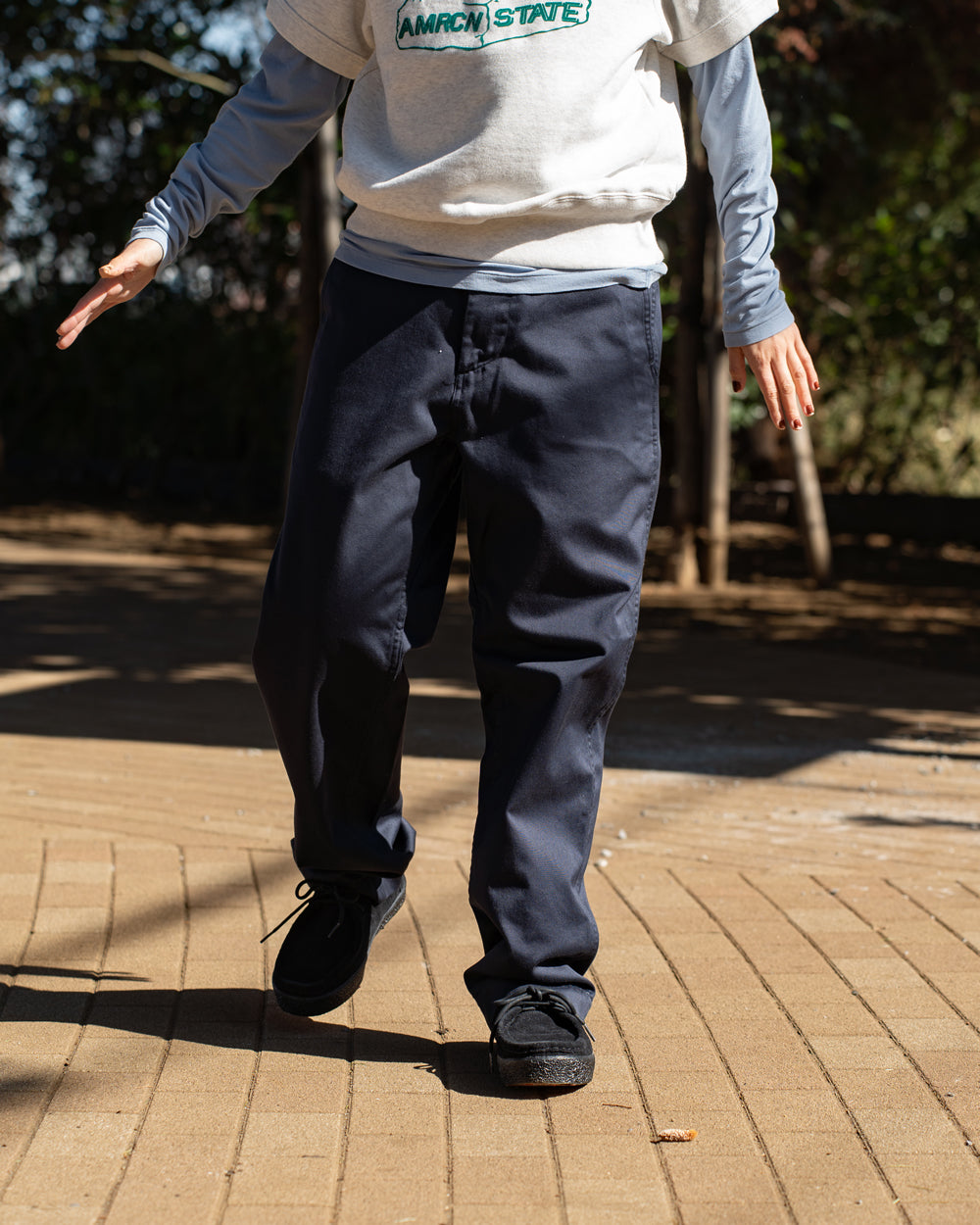 nanamica Wide Chino Pants -Navy – Friday