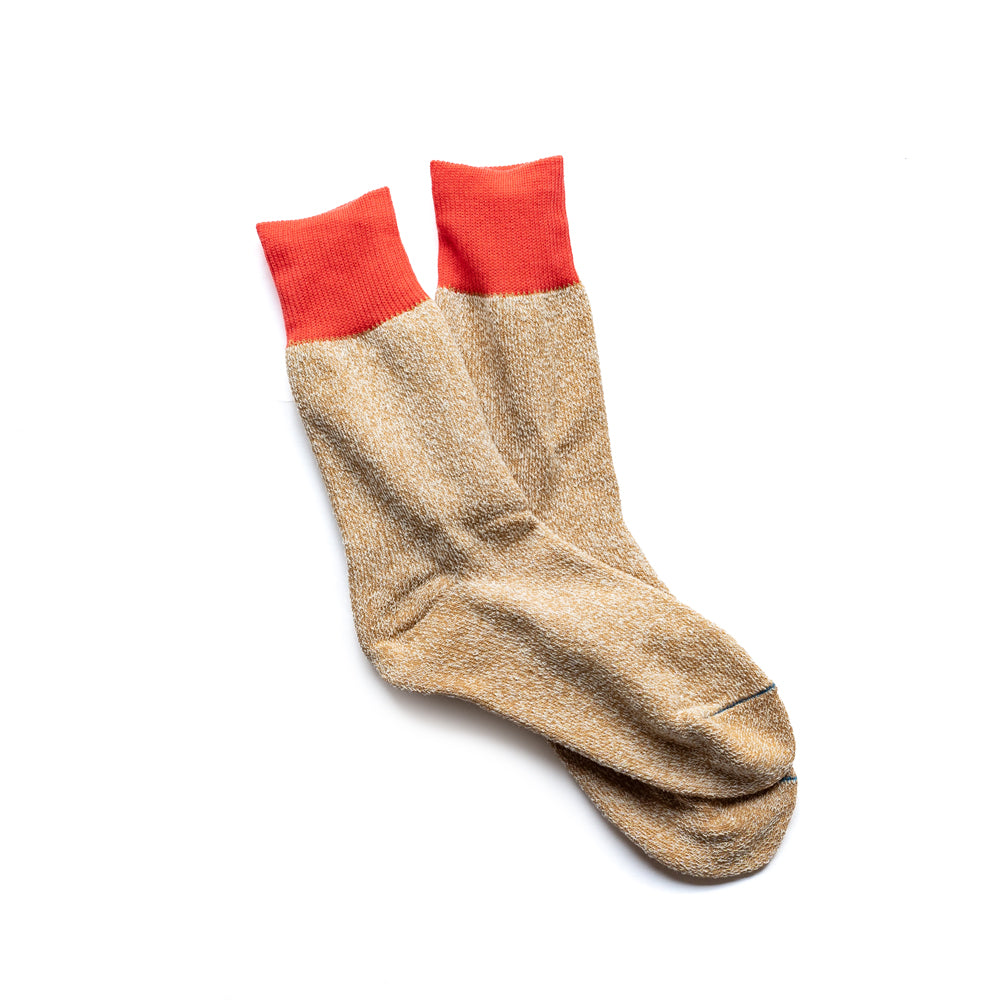 ROTOTO DOUBLE FACE CREW SOCKS ”SILK & COTTON”