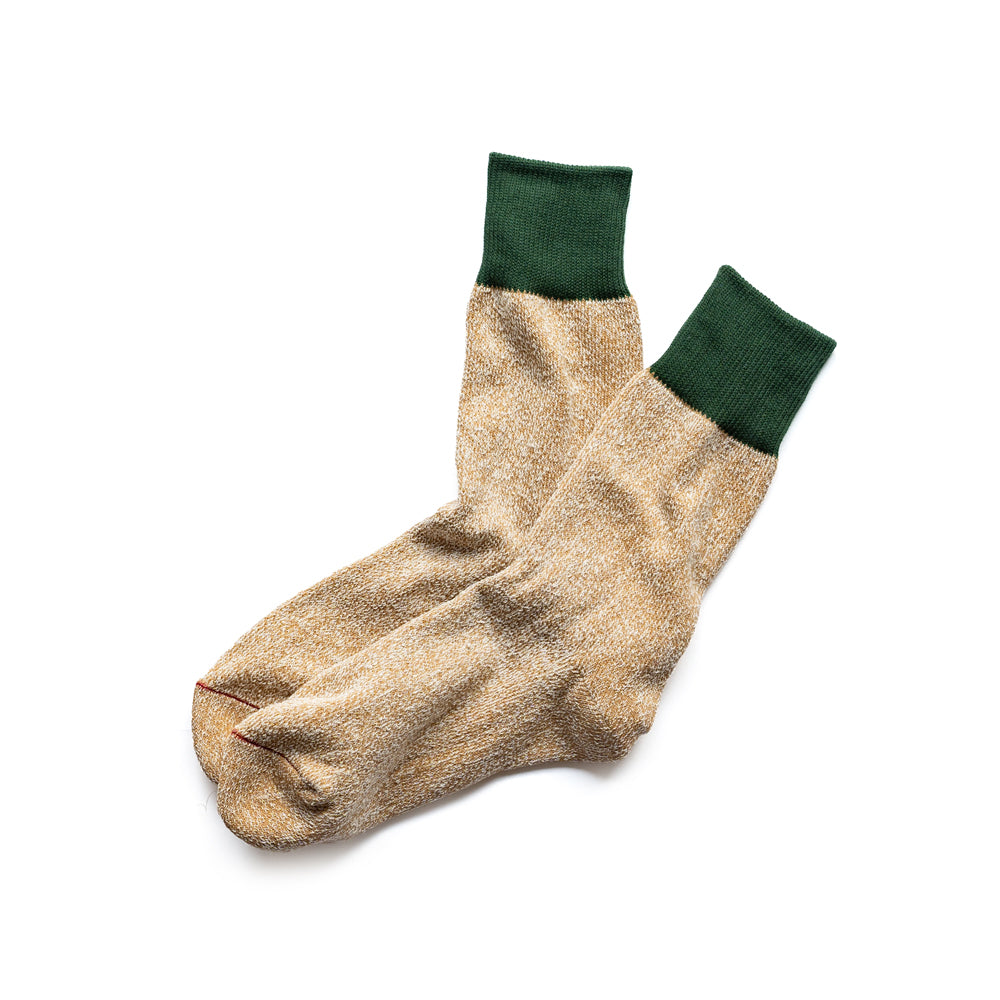 ROTOTO DOUBLE FACE CREW SOCKS ”SILK & COTTON”