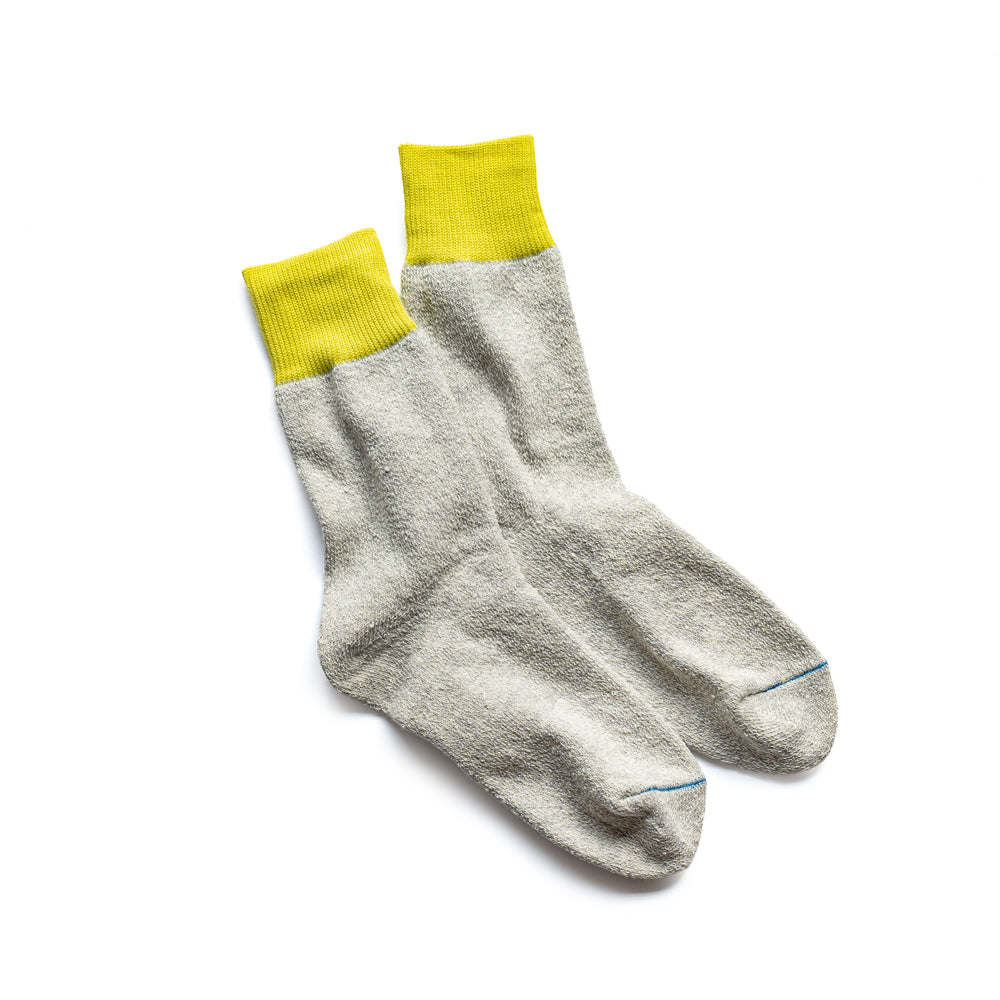 ROTOTO DOUBLE FACE CREW SOCKS ”SILK & COTTON”