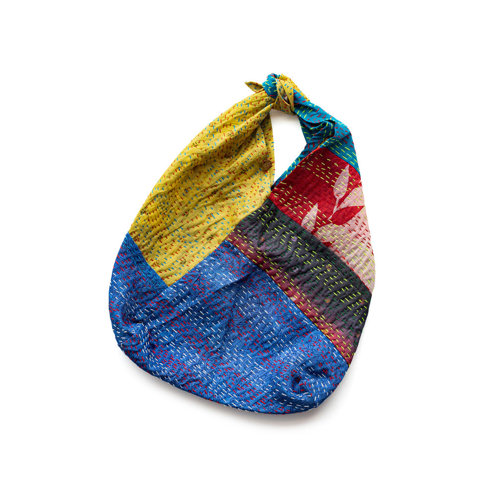 WONDER FULL LIFE KANTHA BOTANICAL BAG -small