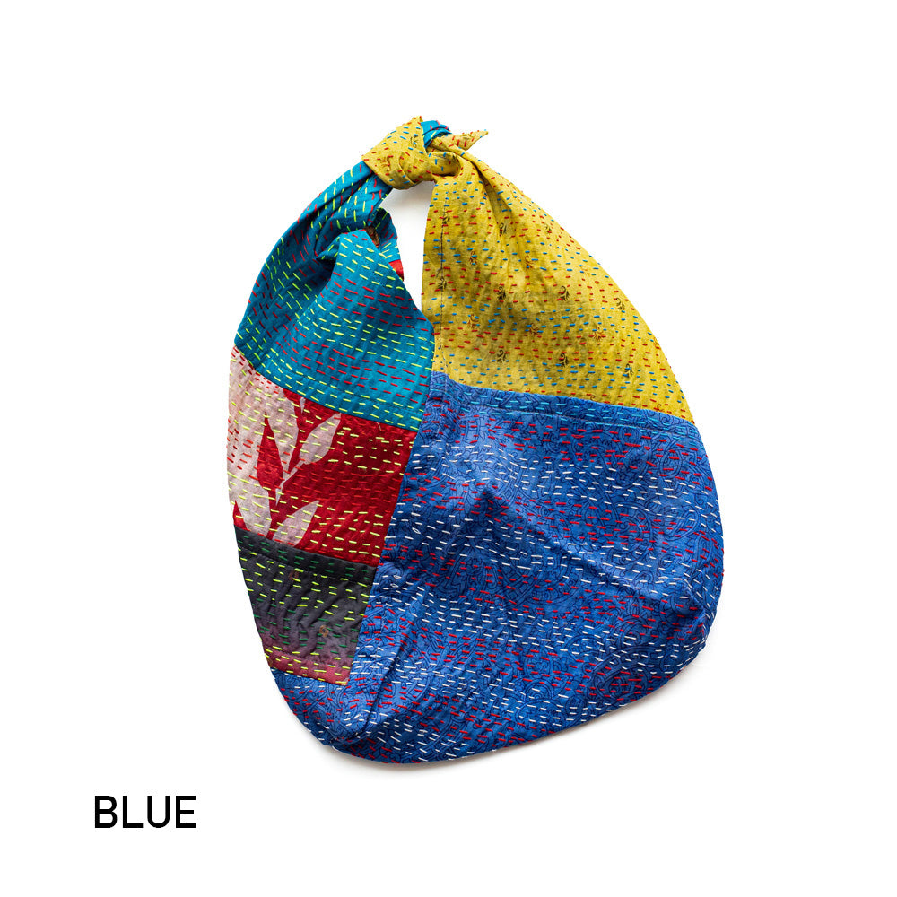 WONDER FULL LIFE KANTHA BOTANICAL BAG -small