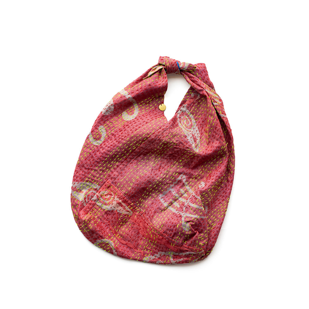WONDER FULL LIFE KANTHA BOTANICAL BAG -small