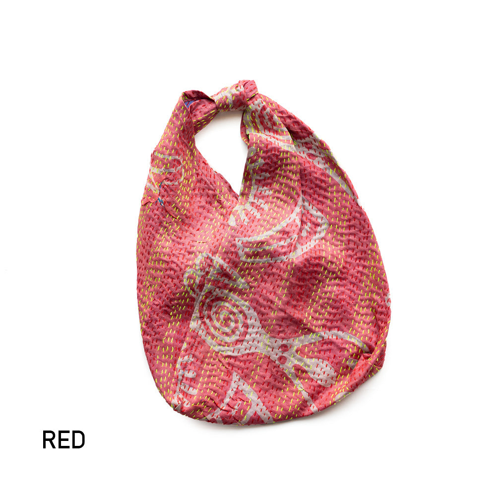 WONDER FULL LIFE KANTHA BOTANICAL BAG -small
