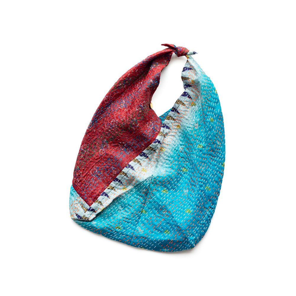 WONDER FULL LIFE KANTHA BOTANICAL BAG -small