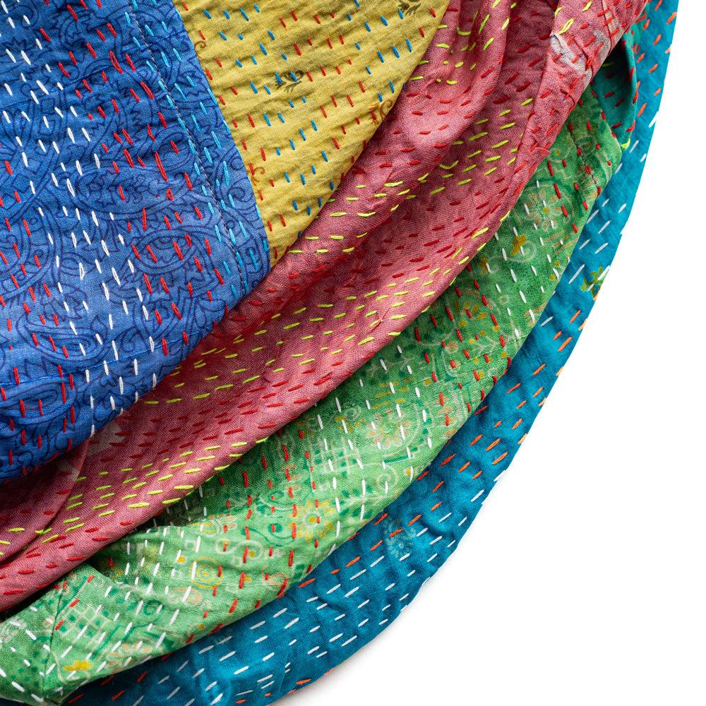 WONDER FULL LIFE KANTHA BOTANICAL BAG -small
