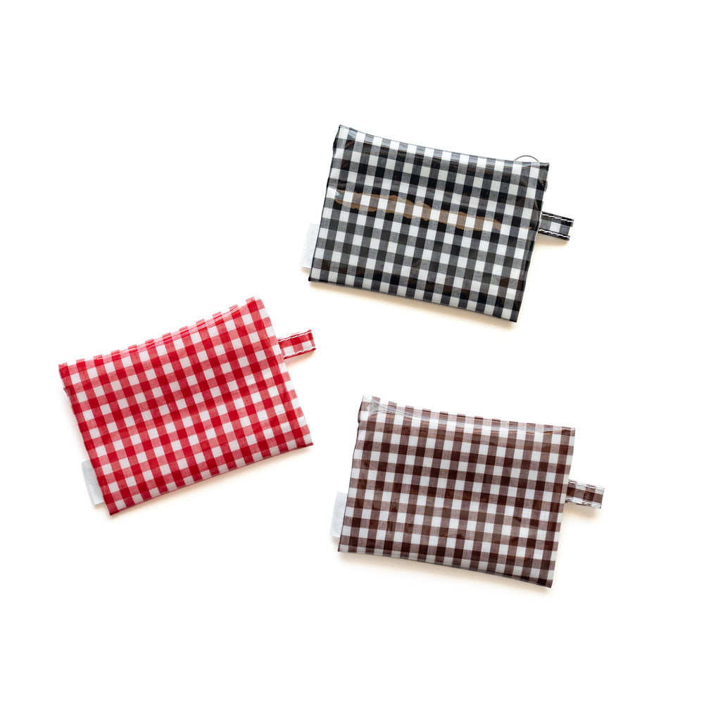TEMBEA FLAT POUCH SMALL -GINGHAM CHECK