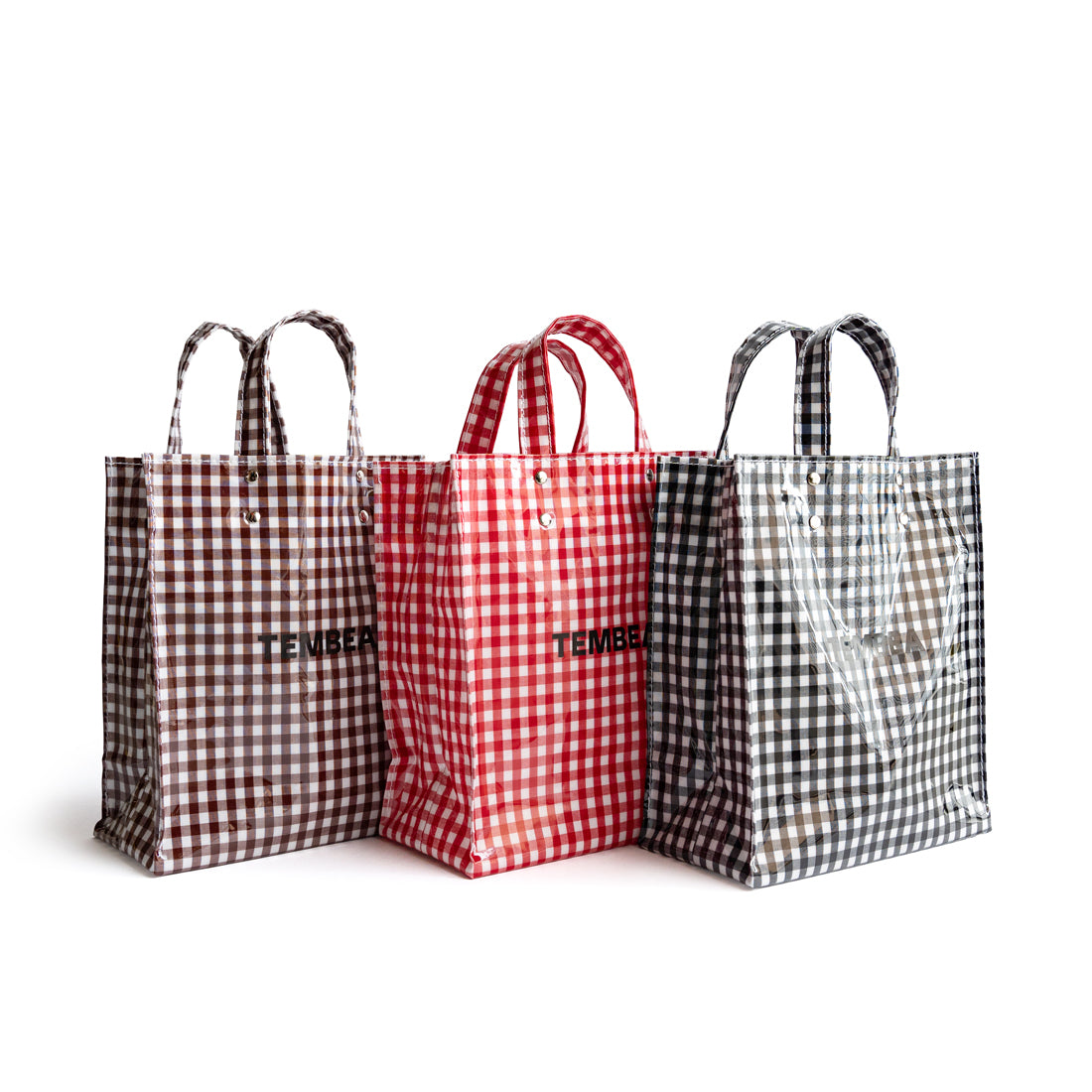 TEMBEA PAPER TOTE SMALL -GINGHAM CHECK