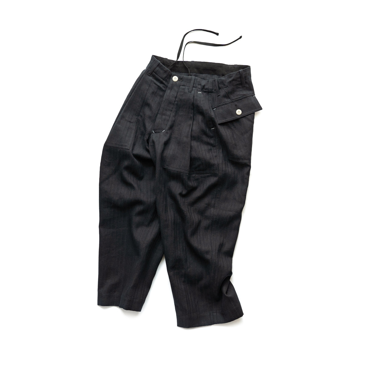 パンツ HAVERSACK COTTON LINEN Dungaree PANTS HAVERSACK Utility pants -Cotton linen herringbone – Friday