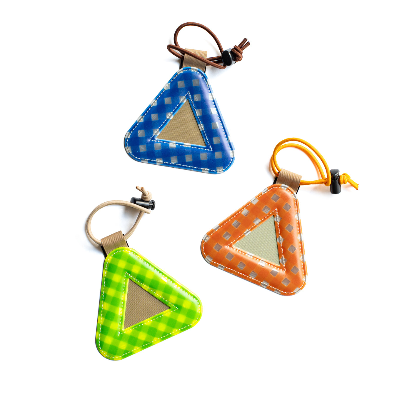 BLUE LUG × Friday Triangle reflector -Gingham check