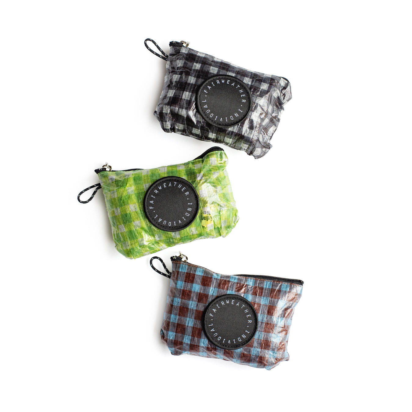 FAIRWEATHER × Friday Packable sacoche -Dyneema "Lime gingham"