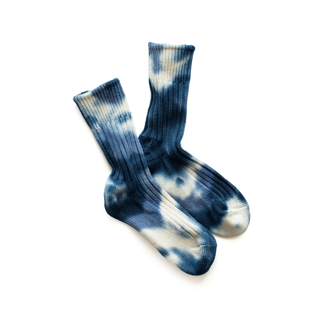 ROTOTO CHUNKY RIBBED CREW SOCKS ”TIE DYE”