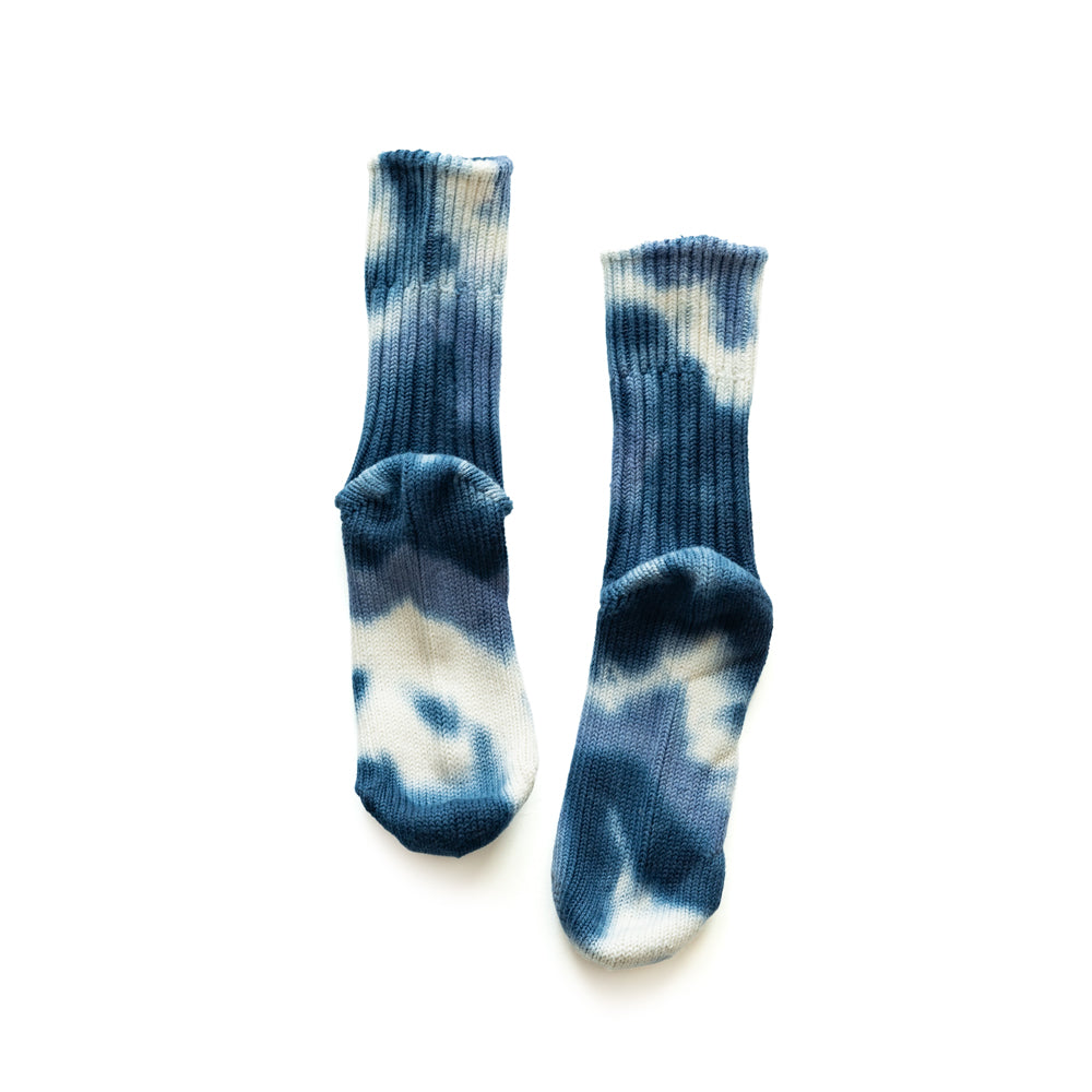 ROTOTO CHUNKY RIBBED CREW SOCKS ”TIE DYE”
