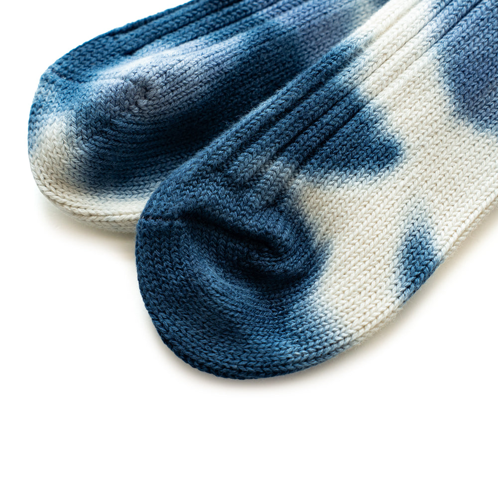 ROTOTO CHUNKY RIBBED CREW SOCKS ”TIE DYE”
