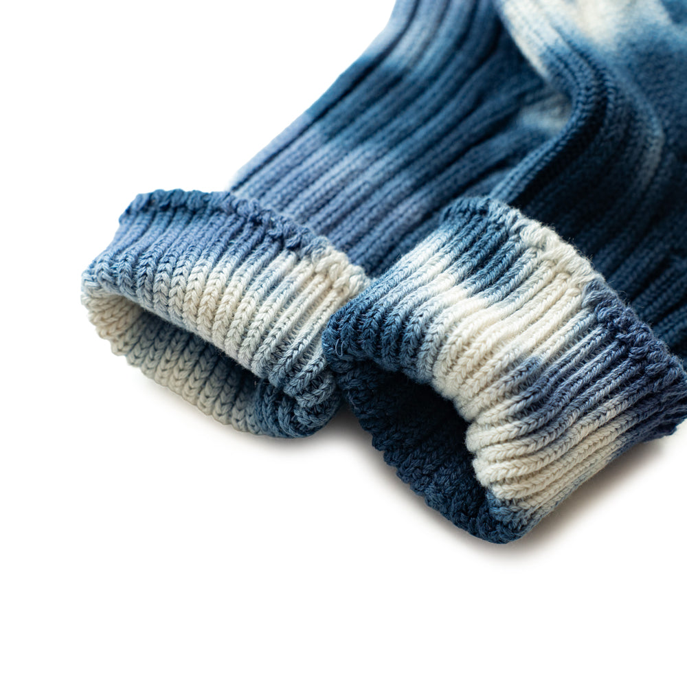 ROTOTO CHUNKY RIBBED CREW SOCKS ”TIE DYE”