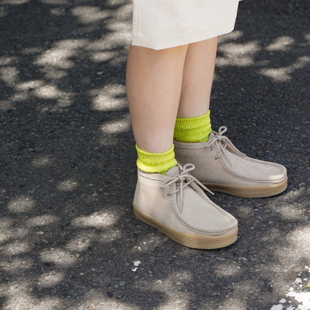 ROTOTO LINEN COTTON RIBBED ANKLE SOCKS