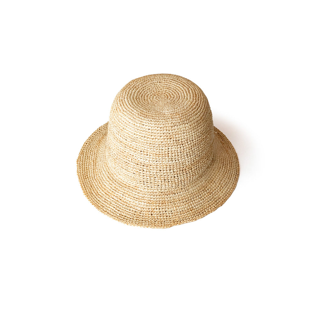 Benelli Montacone Raffia hat -short brim
