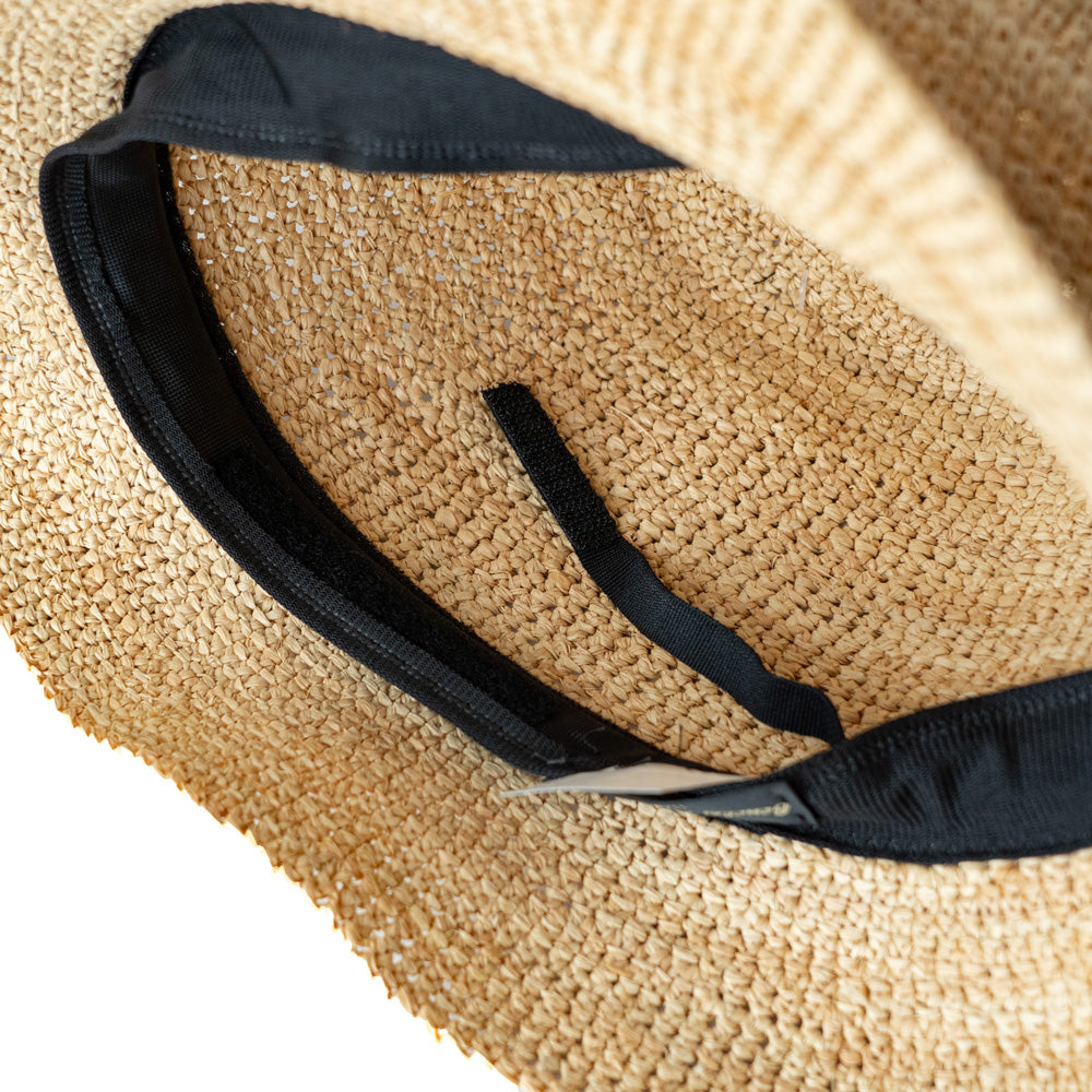 Benelli Montacone Raffia hat -short brim
