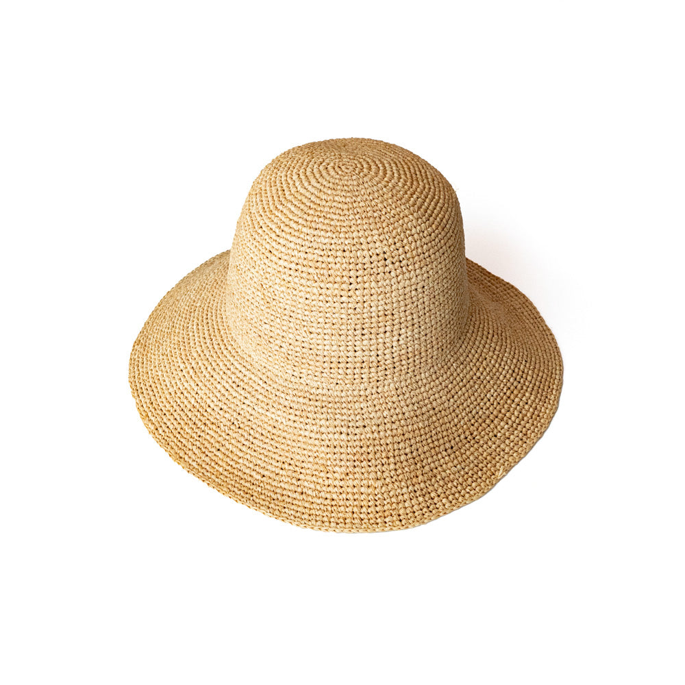 Benelli Montacone Raffia hat -Long brim