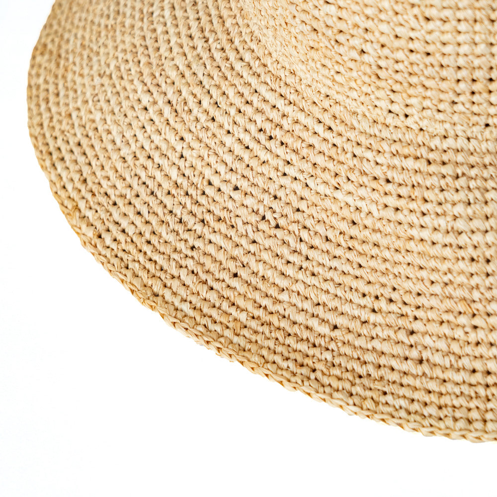 Benelli Montacone Raffia hat -Long brim