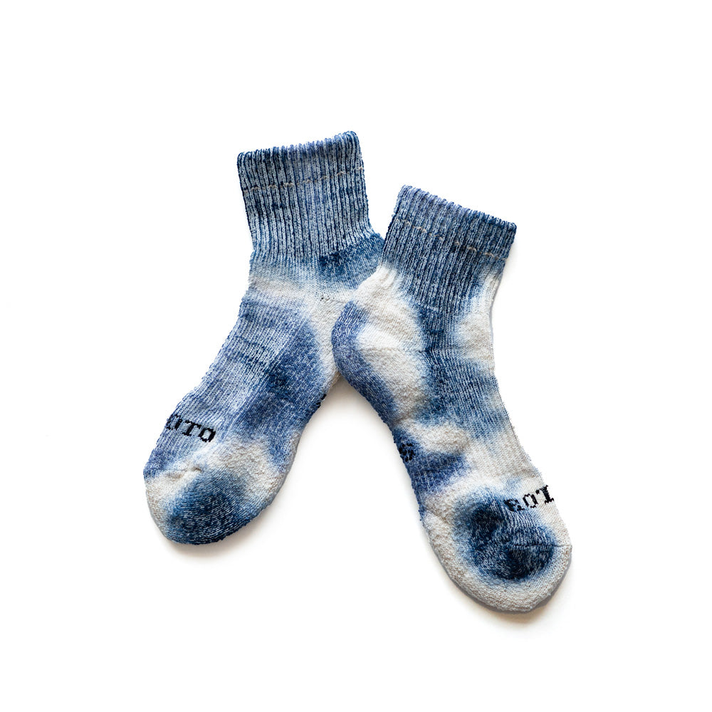 ROTOTO HEMP/ORGANIC COTTON PILE ANKLE SOCKS”TIE DYE”