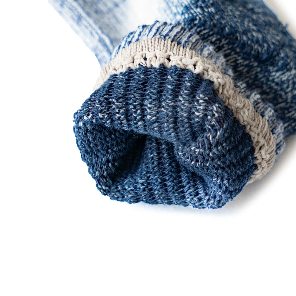 ROTOTO HEMP/ORGANIC COTTON PILE ANKLE SOCKS”TIE DYE”
