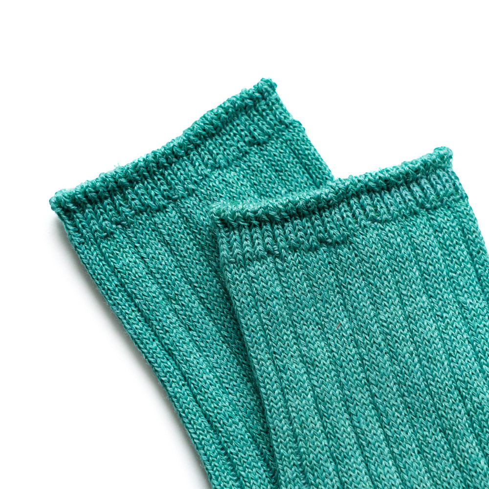 ROTOTO LINEN COTTON RIBBED ANKLE SOCKS