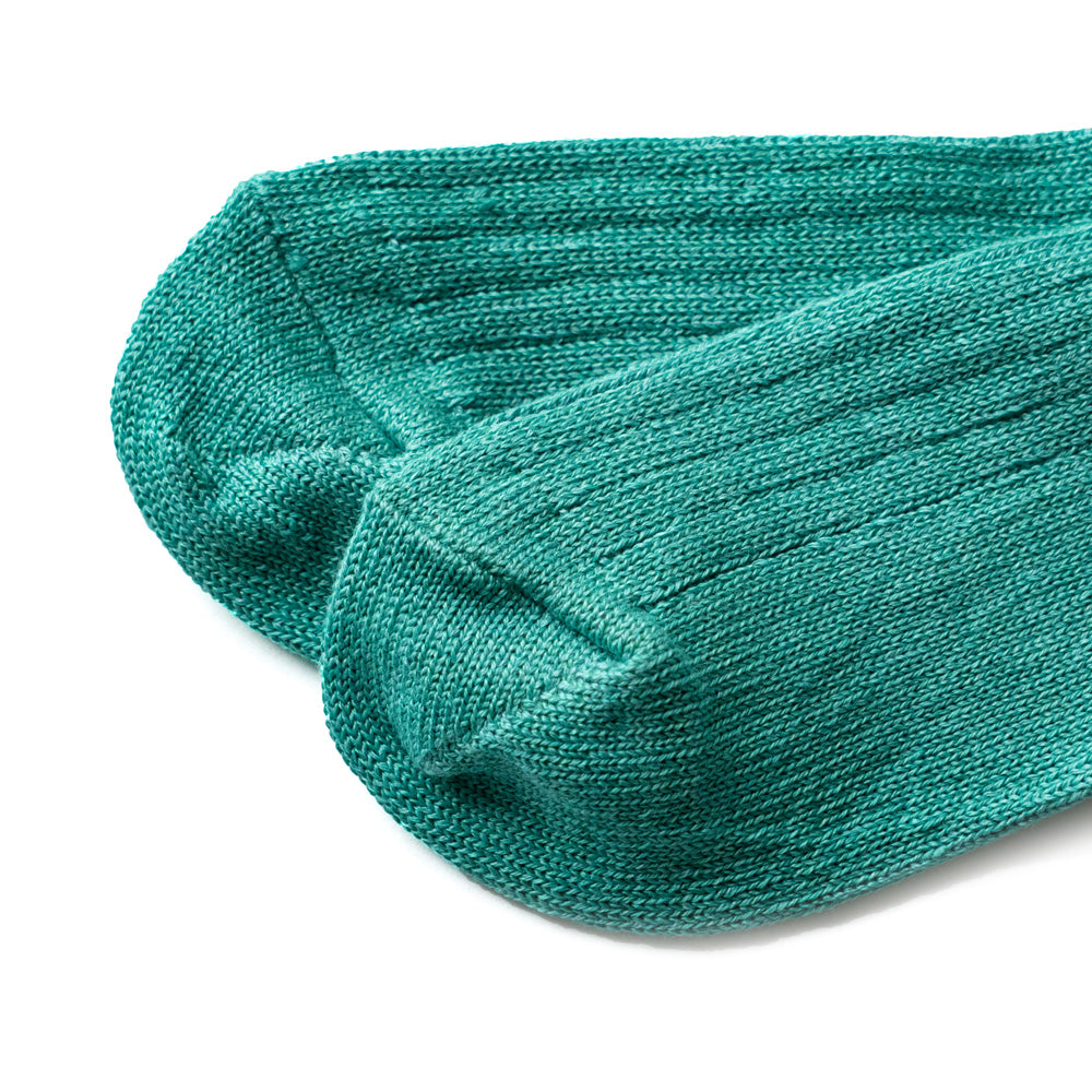 ROTOTO LINEN COTTON RIBBED ANKLE SOCKS