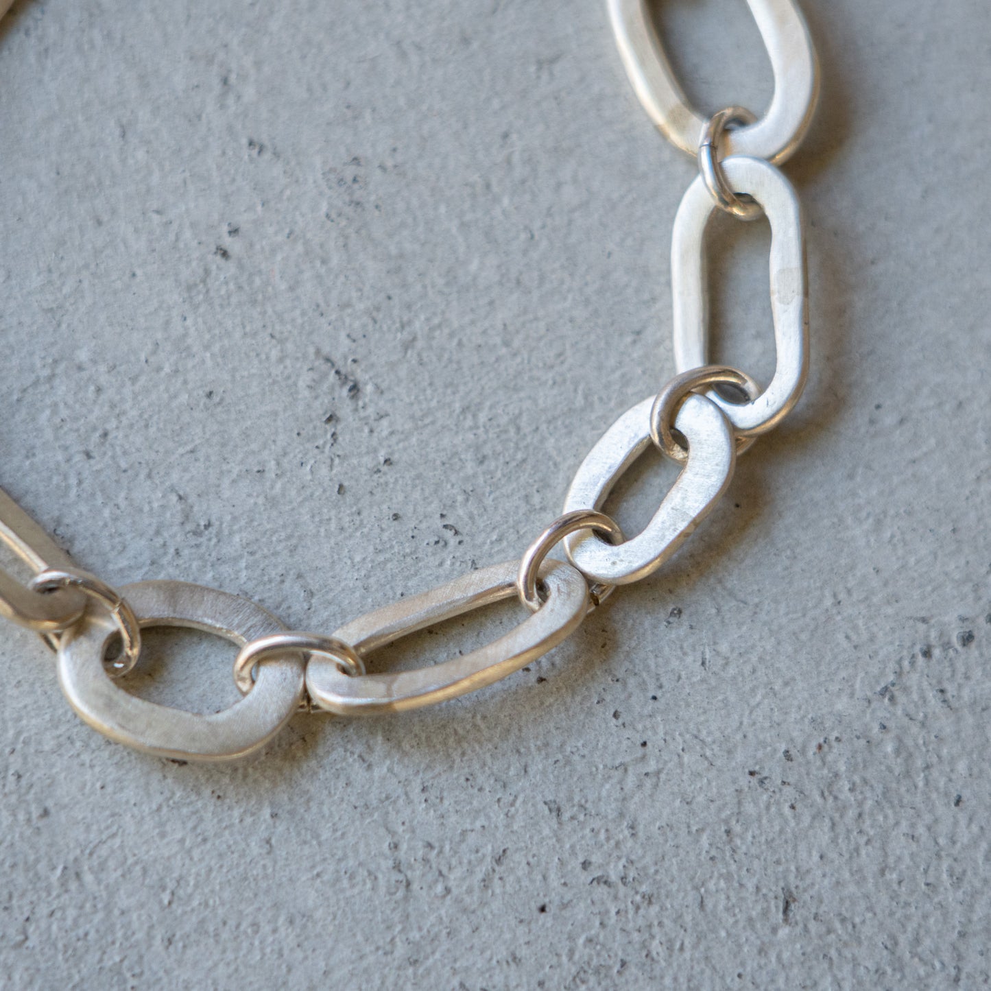 Melanie Decourcey One of a kind freestyle open silver circle bracelet