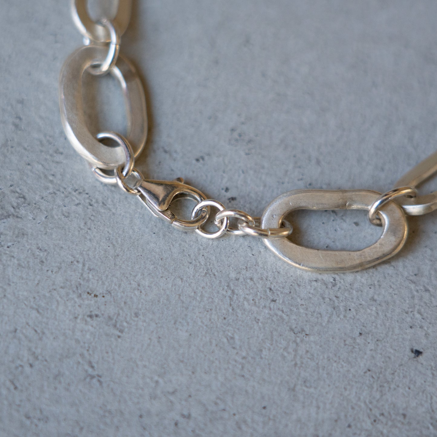 Melanie Decourcey One of a kind freestyle open silver circle bracelet