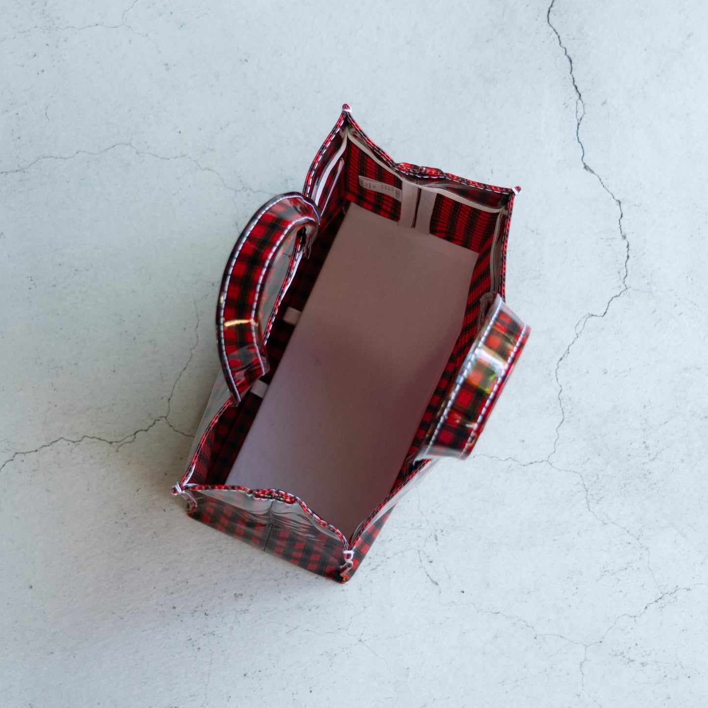 TEMBEA PAPER TOTE SMALL -CHECK