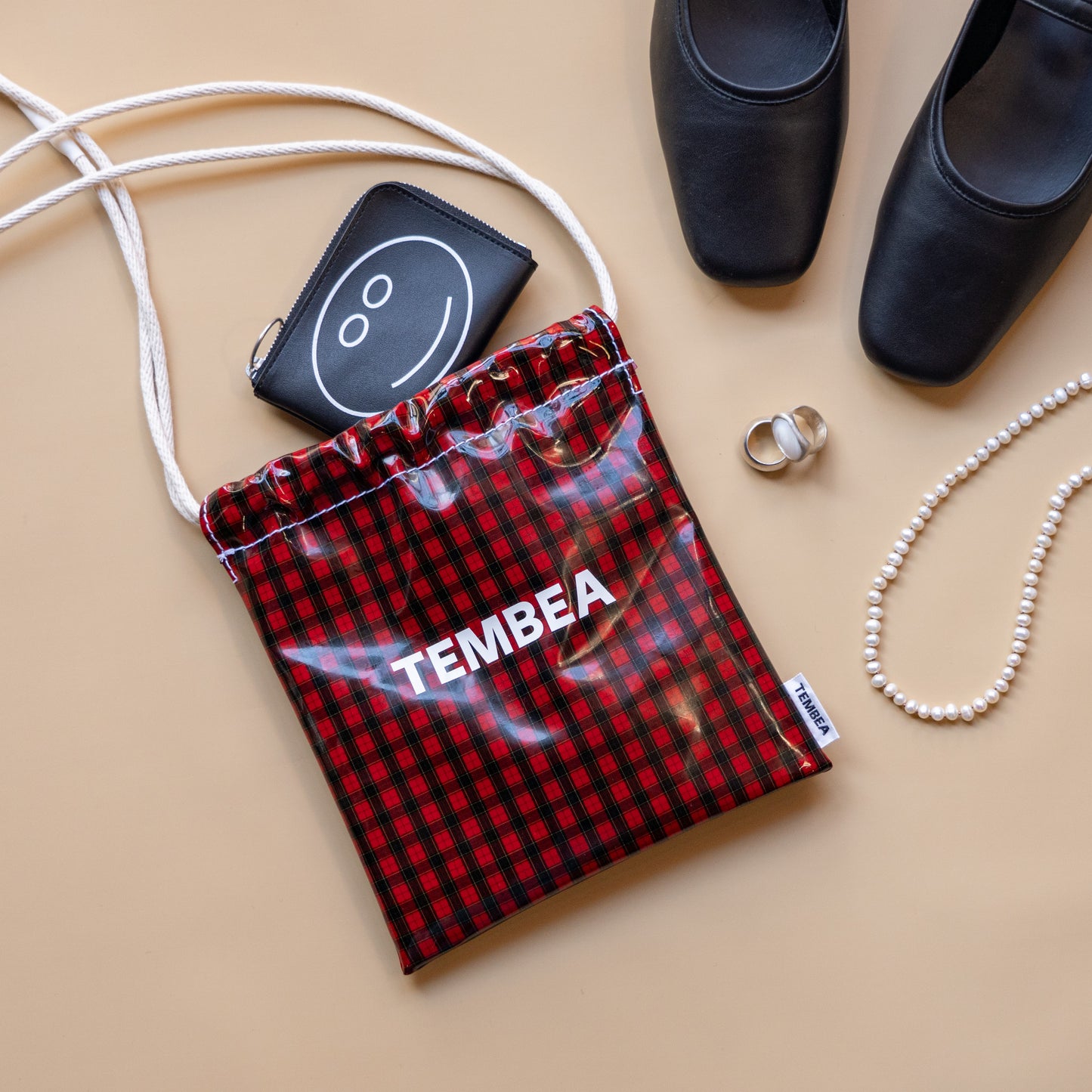 TEMBEA 巾着POCHETTE -CHECK