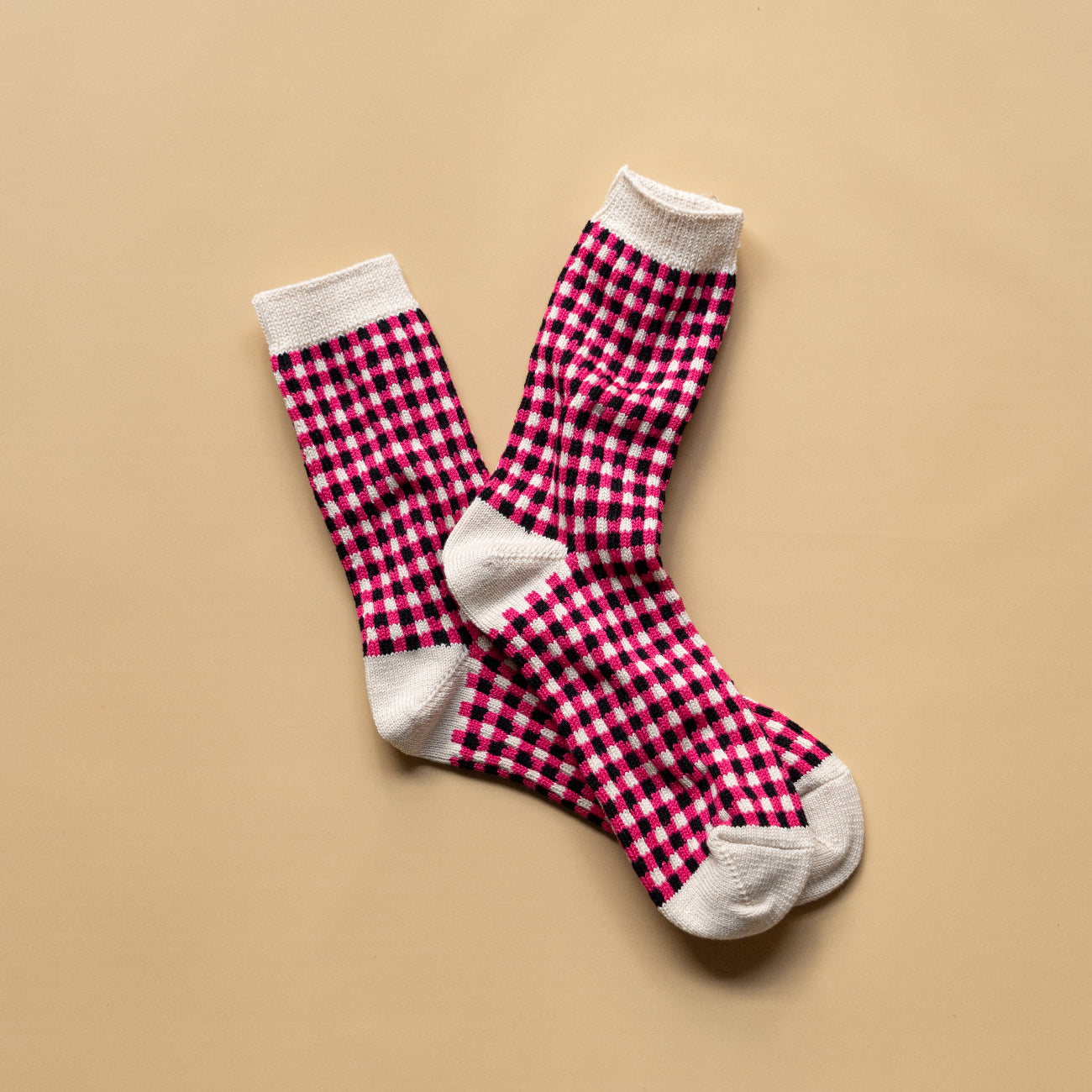 ROTOTO GINGHAM CHECK SOCKS