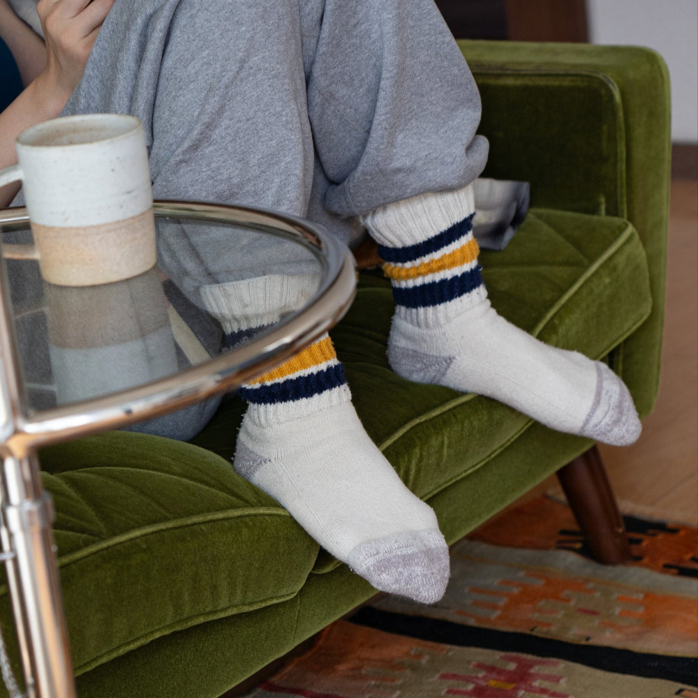 ROTOTO COARSE RIBBED OLDSCHOOL CREW SOCKS